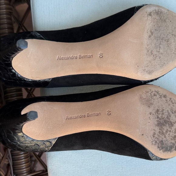 Alexandre Birman Black Textured Heels - Picture 6 of 6